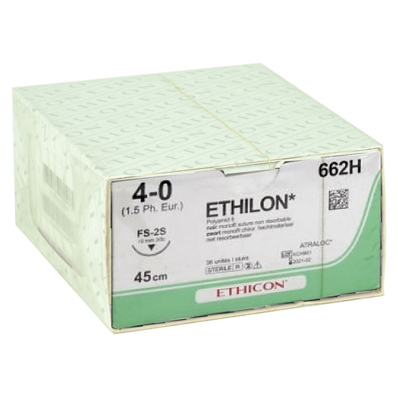 SUTURA MONOFILAMENTO ETHICON ETHILON calibro 4/0 ago 19 mm